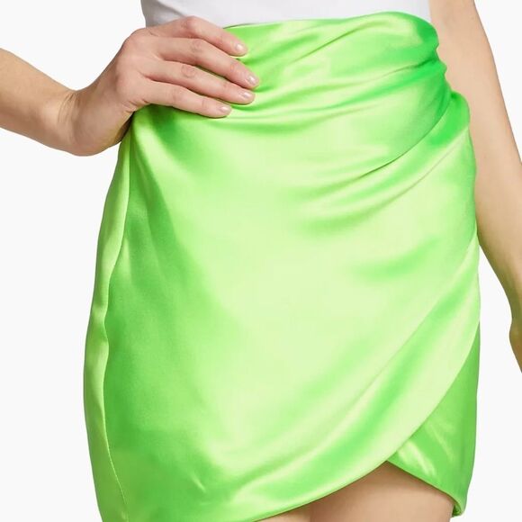 The SEl Women's Wrap Silk Miniskirt - Parakeet size 0 NWT $495 - Picture 5 of 9
